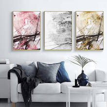Poster artístico de parede, moderno abstrato, cinza, rosa, respingo, decoração de casa, sala de estar, sem moldura 2024 - compre barato