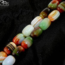 Free shipping 13x18mm Jewelry Making DIY Natural  Column Natural Stone Rainbow Agat Onyx Spacer Craft Beads 15" 2024 - buy cheap