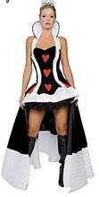 free shipping XXL Queen of Hearts costume women adult fantasy party cosplay fancy costume 2024 - buy cheap