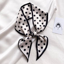 Dot Print Skinny Scarf 2022 Small Female Spring Autumn Silk Scarves Decorative Scarf Women Long Ribbon Hair Band Tie Bag Scarfs 2024 - buy cheap