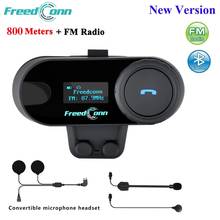 Freedconn TOM-SC bluetooth sem fio atualizar capacete da motocicleta interfone rádio fm fone de ouvido bluetooth capacete interfone 2024 - compre barato