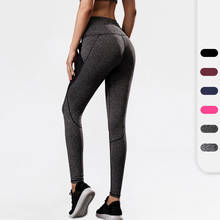 Women High Waist Elasticity Yoga Pants Quick Dry Seamless Sports Leggings Solid Color Compression Running Tights Custom Logo 2024 - buy cheap