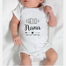 Pelele de algodón de manga larga para bebé recién nacido, traje de invierno con estampado de Hello Nana, pelele para niño pequeño 2024 - compra barato