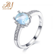 Anillos Yuzuk Silver 925 Jewelry Ring Woman Aquamarine Trendy Classic 925 Sterling Silver Rings Jewelry Wedding Engagement Gift 2024 - buy cheap