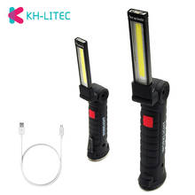 KHLITEC-luces de trabajo móviles de mano COB, luces de emergencia multifuncionales y plegables con carga USB, luces de trabajo LED portátiles 2024 - compra barato