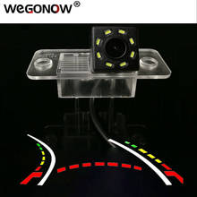 for Volkswagen Tiguan 2012 2015 2016 HD Wireless Car CCD Rear Camera Fisheye 4 8 12 led dynamic Night Vision bracket waterproof 2023 - buy cheap