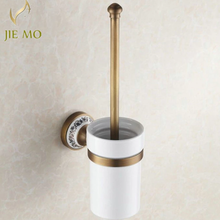 Antique bronze finish toilet brush holder with ceramic cup household products bath decoration H2599 2024 - buy cheap