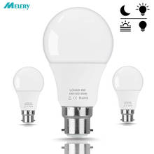 B22 6W LED Light Sensor Bulb Equivalent 40W Incandescent Auto On Off Dusk Till Dawn 500lm Energy Saving for Garage Tairs Porch 2024 - buy cheap