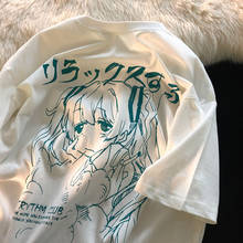 Oversized T Shirts Anime Y2k Women's T Shirt Print Clothing Japanese Graphic Kawaii Streetwear T Shirt Harajuku Grunge Tops 2024 - compre barato