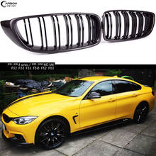 Rejilla delantera de riñón doble para BMW, accesorio de fibra de carbono, modelos serie 4: F32, Coupe, F33, Cabrio, F36, Gran Coupe (2013 - 2019), F80, M3, F82, F83 y M4 2024 - compra barato