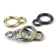 1pcs Double Circle Snap Hook Spring Gate O Ring Trigger Clasps for Leather Craft Bag Strap Belt Connecting Hardware Accessory 2024 - buy cheap