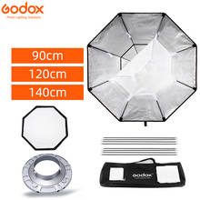 Godox-Softbox octagonal profesional, 95cm, 120cm, 140cm, con montaje Bowens para Flash estroboscópico de estudio de fotografía 2024 - compra barato