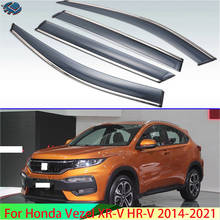 For Honda Vezel XR-V HR-V 2014-2021 Plastic Exterior Visor Vent Shades Window Sun Rain Guard Deflector 4pcs 2015 2016 2017 2019 2024 - buy cheap