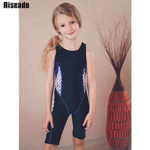 Riseado Children Swimwear Sport One Piece Swimsuit Competition Swimming Suits for Girls Race Back Slim Bathing Suits 2024 - buy cheap