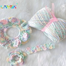 6 balls * 50g 100% cotton space dye 3# lace yarn for knitting High quality Crochet cotton thread Knit Doll Bag Clothes yarn t52 2024 - buy cheap
