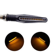 2 Pcs Universal Motorcycle LED Flexible Turn Signal Indicator Amber Light for Harley YAMAHA Honda Kawasaki Suzuki 2024 - buy cheap