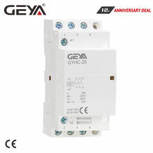 Free Shipping GEYA 3P 16A 20A 25A 3NO Household AC Contactor DIN Rail Type Coil AC220V Automatic 2024 - buy cheap