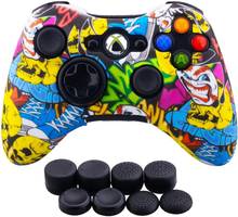 ZOMTOP  Water Transfer Printing Protective Skin for Microsoft Xbox 360 Wired / Wireless Controller Silicone Case Cover Caps 2024 - buy cheap