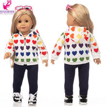18-дюймовая Одежда для куклы, комплект со штанами для детей 43 см, наряд для куклы 38 см, Кукольное пальто для новорожденных, подарки для детей 2024 - купить недорого
