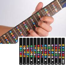 Guitar Fretboard Notes Map Labels Sticker Fingerboard Fret Decals 6 String Acoustic Electric Guitar 2024 - buy cheap