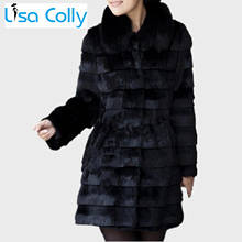 Lisa Colly Women Fur Coats Long Winter Fur Coat  Ladies Long Sleeves Faux Fur Jackets Outwear White Black Coats 2024 - buy cheap