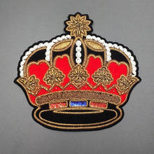 New Sequins Beaded Crown Embroidered Patch Rock Punk Style For Clothing Jacket Badge Accessories Applique Sew On DIY Supplies 2024 - buy cheap