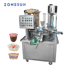 ZONESUN-máquina rotativa de llenado y sellado de líquidos para alimentos y bebidas, ZS-GF900I automática, kcup 2024 - compra barato