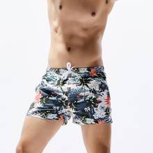 Short de praia masculino com estampa floral, roupa de banho para homens secagem rápida 2024 - compre barato