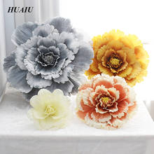 40cm/50cm/60cm/80cm Large Silk artificial flower Rose head for wedding background wall decoration 5 colors flower backdrop 2024 - buy cheap