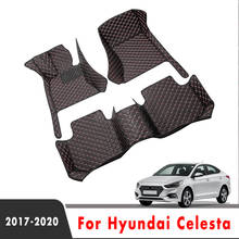 For Hyundai Celesta 2020 2019 2018 2017 Car Floor Mats Accessories Carpet Auto Custom Waterproof Anti Dirty Leather Rugs Covers 2024 - buy cheap