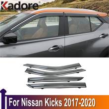For Nissan Kicks 2017 2018 2019 2020 Plastic Car Styling Exterior Window Glass Wind Visor Rain/Sun Guard Vent Part Cover Trim 2024 - buy cheap