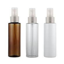 Spray de plástico vazio para perfume, 120ml x 50, spray para perfume, prata, anodizado, alumínio, colar, cosmético, recipiente de garrafa de pet 2024 - compre barato