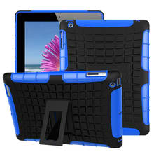 Cover For Apple iPad 4  2in1 Armor Shockproof Non Slip Stand Tablet Case for iPad 2/3/4 case 9.7"Protection Cover TPU&PC Combo 2024 - buy cheap