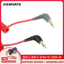 Camvaste-cabo masculino de ângulo reto trs para 3.5mm, ângulo reto, trrs, cabo enrolado, microfone, serve para smartphone/tablet, novo 2024 - compre barato