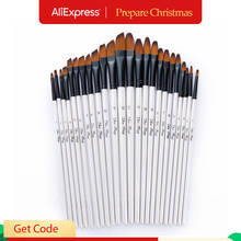 12pcs Nylon Hair Wooden Handle Watercolor Paint Brush Pen Set For Learning Diy Oil Acrylic Painting Art Paint Brushes Supplies 2024 - buy cheap