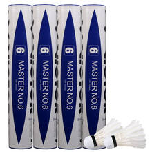 Wholesale 10 tubes Victor Master No.6 Goose Feather Shuttlecock Badminton MS6 Shuttlecock Ball for tournament Speed 77 2024 - buy cheap