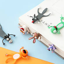 Creative 3D Stereo Bookmark Cute Cartoon Animal Marker Kawaii Cat Panda Bookmark Of Pages Kids Gifts School Stationery Supplies 2024 - buy cheap