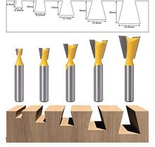 5pcs 8mm Milling Cutter Shank Dovetail Joint Router Bits Set 14 Degree Woodworking Engraving Bit for Boxes Drawers Chests Wood 2024 - buy cheap