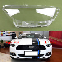 Faróis capa lampshades headights capa da lâmpada escudo para ford mustang 2014-2017 plexiglass substituir original abajur 2024 - compre barato