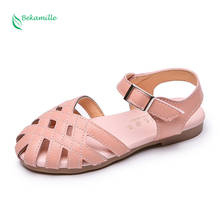 Летняя обувь для маленьких девочек, детская обувь принцессы в римском стиле для маленьких девочек, сандалии с вырезами для девочек 2024 - купить недорого