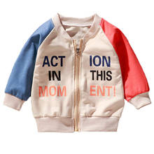 New Spring Autumn Jackets Boys Letter Print Coat Kids Clothes Baby Jacket for Children Clothing Toddler Girl Fall Clothes 2020 2024 - buy cheap