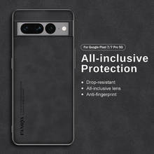 for google pixel 7 pro case luxury sheepskin leather back cover pixel7 pixel7pro pixel 7pro soft silicone frame shockproof coque