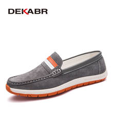 DEKABR Men Loafers Genuine Leather Driving Boat Shoes Comfortable Male Slip-on Casual Shoes Fashion Lazy Flats Adult Moccasin 2024 - buy cheap