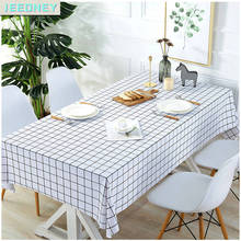 White Rectangle Tablecloth Waterproof Disposable Plastic Table Cloth for Birthday Party Portable Picnic Mat Table Cover Plaid 2024 - buy cheap