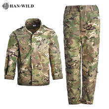 HAN WILD Kids Combat Pants and Shirts Suit Army Military Uniform BDU Military Tactical Gear Hunting Multicam For Children 2024 - buy cheap