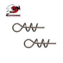 ESFISHING 50PCS Fishing Hook Connector Soft Bait Spring Centering Pins Fixed Latch Needle Spring Twist Crank Lock For Soft Lure 2024 - купить недорого