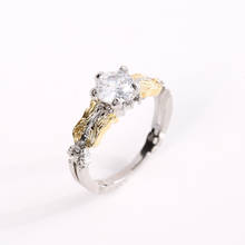 Трендовые двухцветные кольца Pioneer с цирконием для женщин, Кристальное женское кольцо с перьями, модные ювелирные аксессуары BAOSHINA 2024 - купить недорого