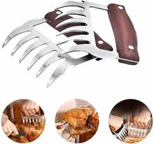 Metal Meat Claws for Shredding Stainless Steel Meat Fork Wooden Handle Barbecue Tools Turkey Chicken Brisket Separator Handler 2024 - buy cheap