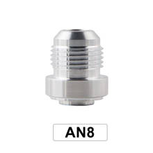 Adaptador de AN8-AN de aluminio de alta calidad, accesorio macho recto para soldar, tapón de soldadura, accesorio de manguera nitrosa plateado, JT1508 2024 - compra barato