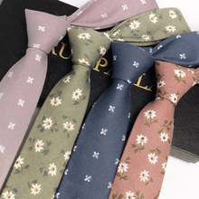 Linbaiway 6cm pescoço gravata para homem terno magro gravata poliéster floral impresso negócio gravata borboleta camisa acessórios logotipo personalizado 2024 - compre barato